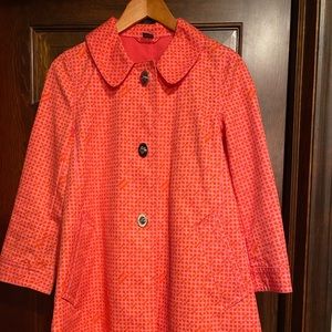 Coach 1941 pink rain coat size 6.